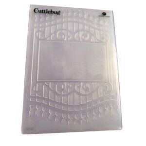 Cricut Cuttlebug Gate Frame 5"x7" Embossing Folder Fancy Card Making Scrapbookin